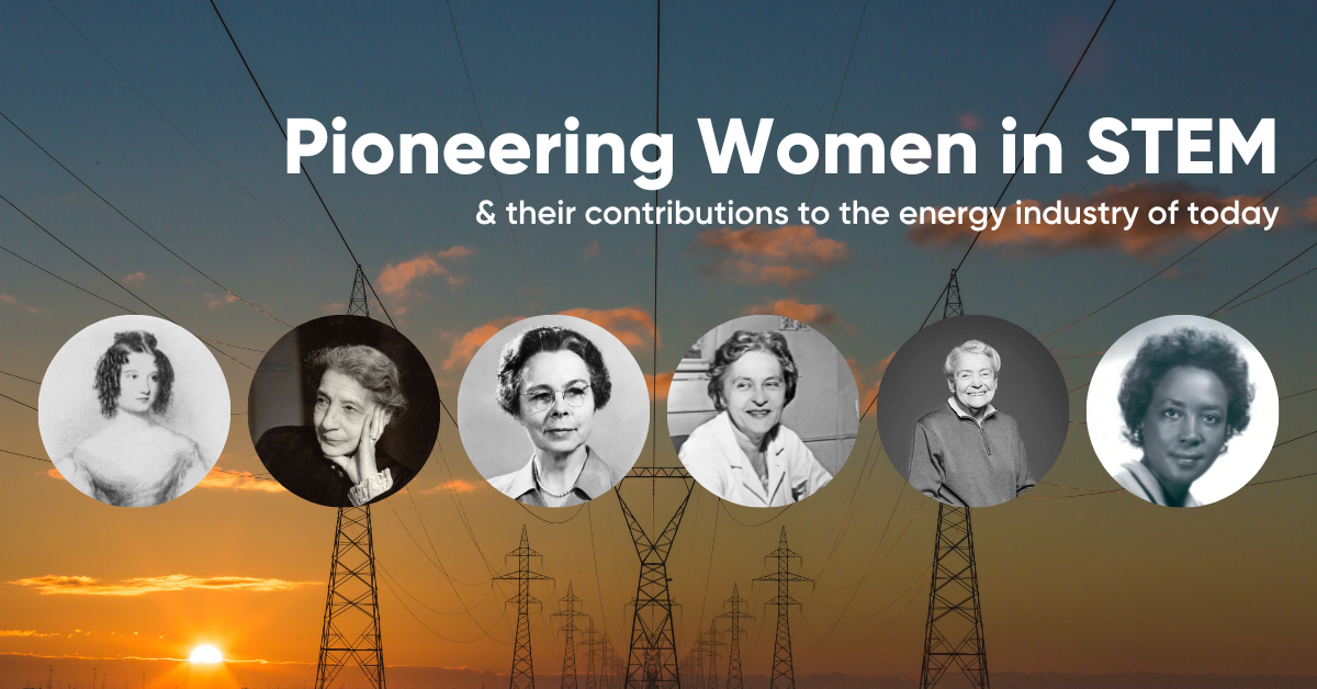 Title page for pioneering women in STEM blog